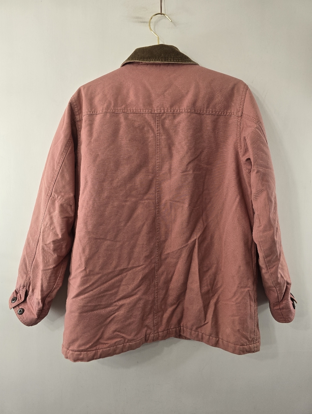 LL Bean Barn Jacket Corduroy Trim Vintage VTG 90s Y2k Chore Coat Button Front M - Picture 12 of 16